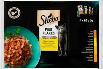 Корм для котів Sheba асорті з м'яса птиці в желе 4х85 г