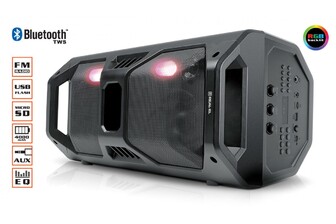 Колонка REAL-EL X-757 Black (bluetooth, FM, підсвічування, TWS, USB, Micro SD, пульт ДК)