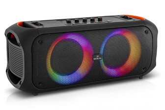 Колонка REAL-EL X-795 Black УЦІНКА (70Вт, Bluetooth, USB, microSD, AUX, 2Mic караоке, TWS, 7000мА*год)