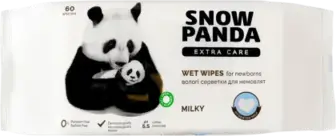 Серветки вологі Сніжна панда Extra Care Milky 60 шт