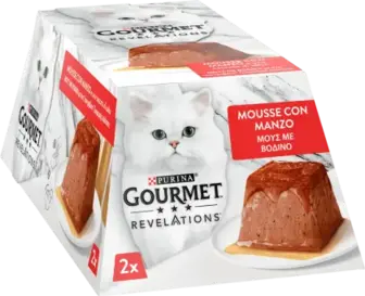 Корм для котів Gourmet Revelations мус з яловичиною 2х57 г