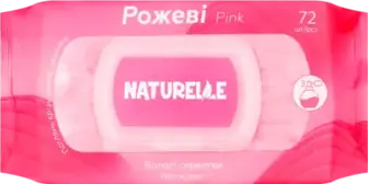 Серветки вологі Naturelle Pink 72 шт