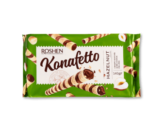Трубочки Roshen Konafetto вафельні з горіховою начинкою (140г)