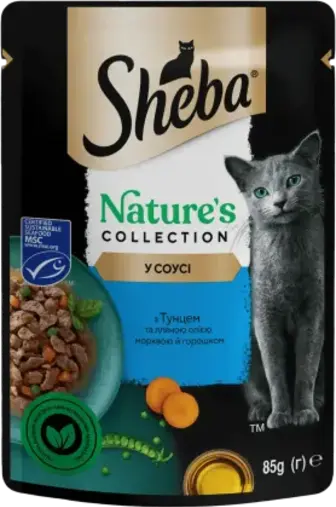 Корм для котів Sheba Тунець та овочі в соусі 85 г