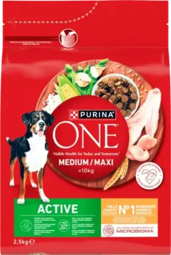 Сухий корм Purina One для собак курка та рис 2.5 кг