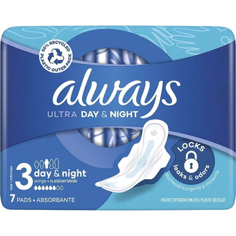 Прокладки гігієнічні Always Ultra Dayu0026Night Розмір 3 Single 7 шт (8700216916059)