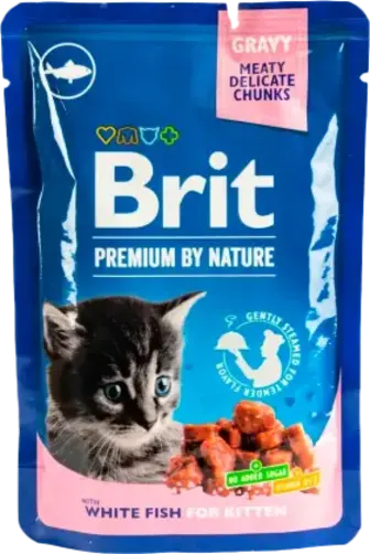 Корм для кошенят Brit Premium біла риба 100 г