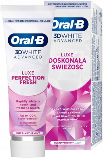 Зубна паста Oral-B 3D White Адвансд Люкс Перфекшн Свіжість 75мл