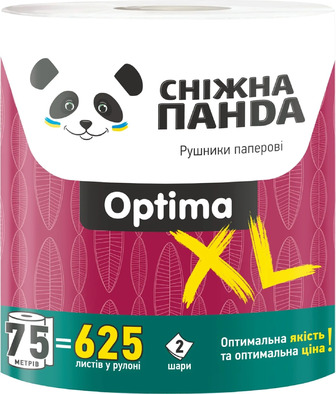 Паперові рушники Сніжна панда Optima XL Roll (4820183972590)