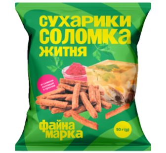 Сухарики Файна Марка холодець хрін соломка 50г