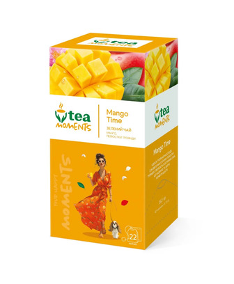Чай зелений Tea Moments Mango Time 1.6 г 22 шт (4823118606805)