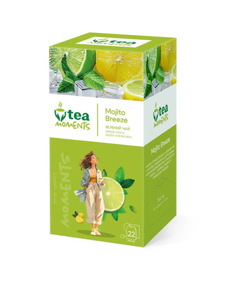 Чай зелений Tea Moments Mojito Breeze 1.6 г 22 шт (4823118606867)