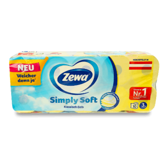 Папір туалетний Zewa Simply Soft 3-шаровий 10шт (10шт)