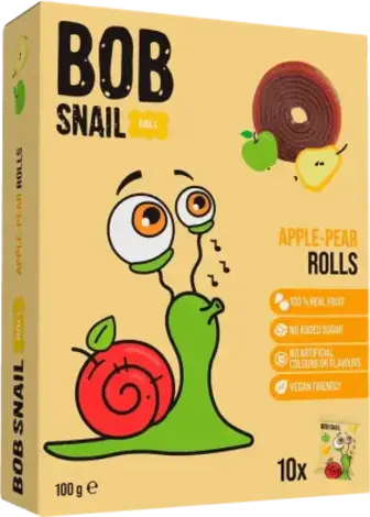 Цукерки Bob Snail Яблуко та Груша 100 г