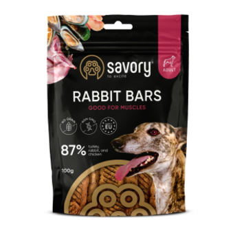 Ласощі Savory Bars з кроликом батончики 100г