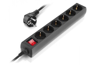 Фільтр-подовжувач REAL-EL RS-6 Protect M black 1,8m чорний УЦІНКА
