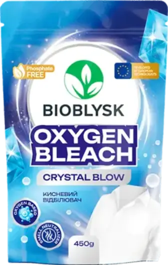 Кисневий відбілювач BioBlysk Crystal Blow з активним киснем 450 г