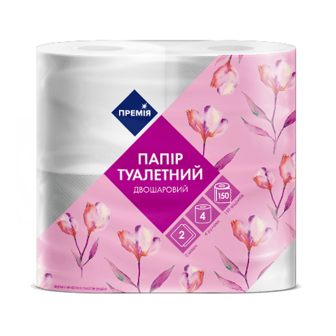 Папір туалетний «Премія»® 2-шаровий 4шт
