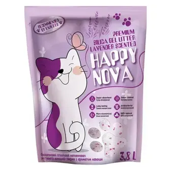 Happy Nova наповнювач силікагелевий 3,8 л - лаванда