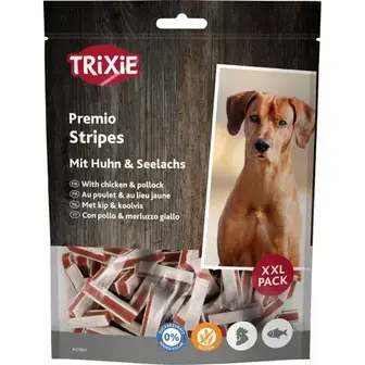 Ласощі для собак Trixie Premio Stripes 300 г - курка та минтай