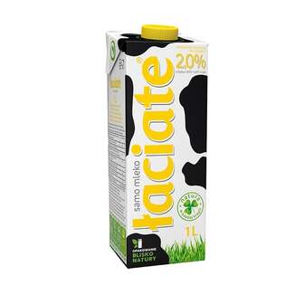 Молоко 1 л Laciate питне 2,0 % тетра-пак, Польща 