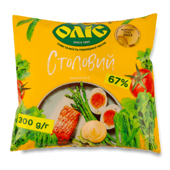 Майонез Оліс Столовий 67% ф/п 300г (300г)