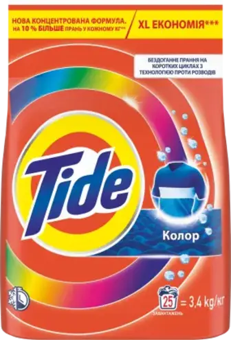 Пральний порошок Tide Аква-Пудра Колор автомат 3.4 кг