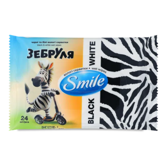 Серветки вологі Smile Зебруля (24шт)