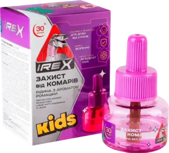 Рідина від комарів IreX Kids для електрофумігаторів 30 ночей 20 мл