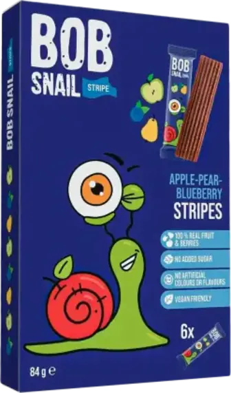 Цукерки Bob Snail Яблучно-Грушево-Чорничні 84 г