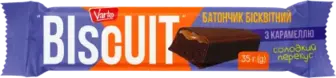 Батончик Varto Biscuit бісквітний з карамеллю 35 г