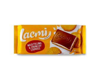 Шоколад молочний Roshen Lacmi молочна начинка-печиво (100г)