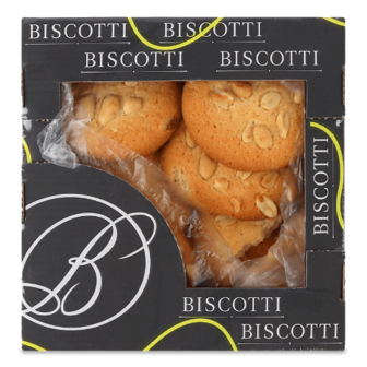 Печиво Biscotti Американське з арахісом здобне 0,225кг (0,225кг)