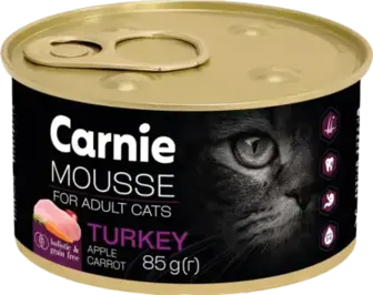 Корм для котів Carnie мус з індичкою та яблуком з желе 85 г