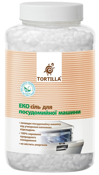 Еко сіль для посудомийної машини Tortilla 1000 г (4820178061063)