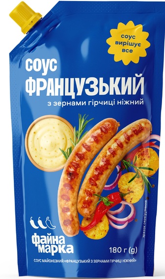 Соус Файна Марка Французький з зерн.гірчиці 180г