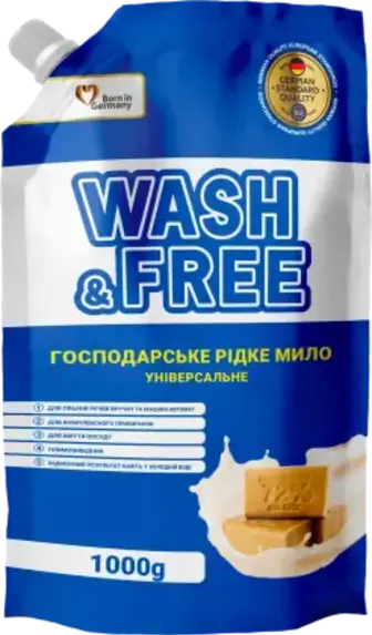 Засіб для миття Wash & Free Рідке господарське мило універсальний 1 кг