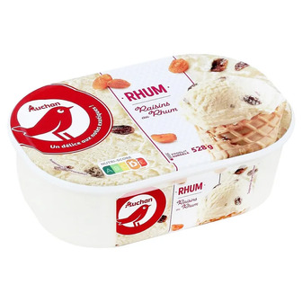 Морозиво Auchan з ромом 528 г (3254563259994)