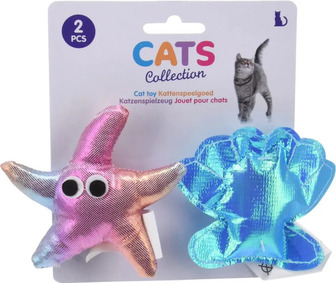 Набір іграшок для котів Cats Collection Морська Зірка 9.5x9x2.3 см та Мушля 10x7.5x1 см (8720573483063)