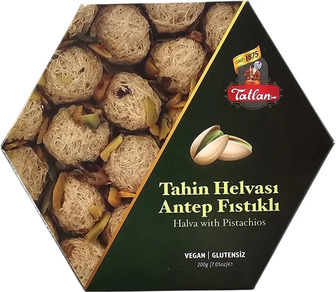 Халва тахінна Tatlan Шестикутник з фісташками 200 г (8695014027086)
