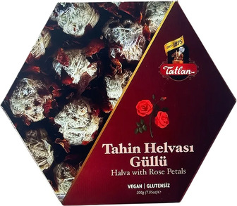 Халва тахінна Tatlan Шестикутник з трояндою 200 г (8695014027093)