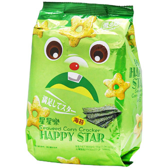 Крекер Yuki u0026 Love Happy Star кукурудзяний зі смаком морських водоростей 55 г (4712972150329)