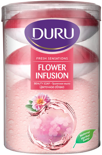 Туалетне мило Duru Fresh Sensations Квіткова хмара 4 шт х 100 г (8690506517960)