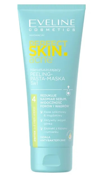 Пілінг-маска для обличчя Perfect Skin.acne, Eveline Cosmetics, 75 мл (5903416039716)