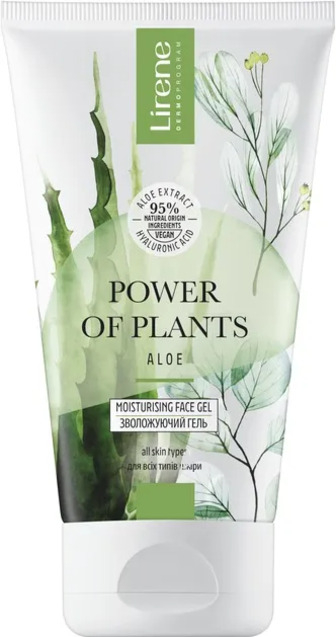 Гель для вмивання зволожуючий Алое Power of Plants, Lirene, 150 мл (5900717077294)