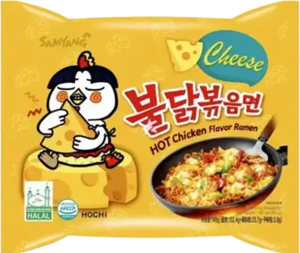 Локшина швидкого приготування Samyang Cheese Hot зі смаком курки та сиру 140 г