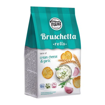 Сухарики Flint Bruschetta rolls з крем-сиром та часником (65г)