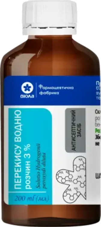 Перекис водню Віола ФФ розчин 3% 200 мл