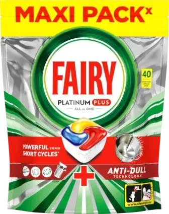 Капсули для посудомийних машин Fairy Platinum All in 1 Лимон для миття посуду 40 шт