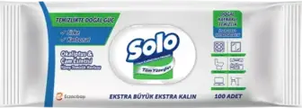 Серветки вологі Solo Natural Power Евкаліпт та Сосна для прибирання 100 шт